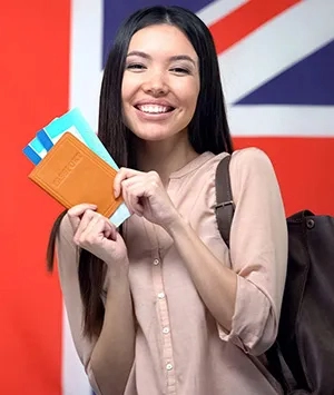 A girl taking her passport to enhance her future for studying abroad The best of Eu study consulting